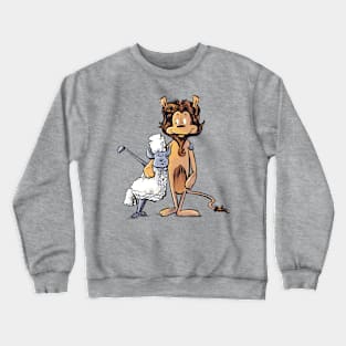 Lion and Lamb are friends Crewneck Sweatshirt